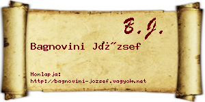 Bagnovini József névjegykártya