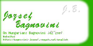 jozsef bagnovini business card